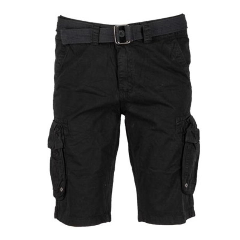 X-Ray Men's Belted Double Pocket Cargo Shorts Black 46"