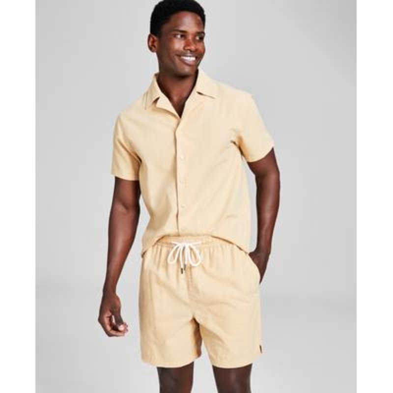 And Now This Men's Classic Fit Drawstring Shorts Sand XL