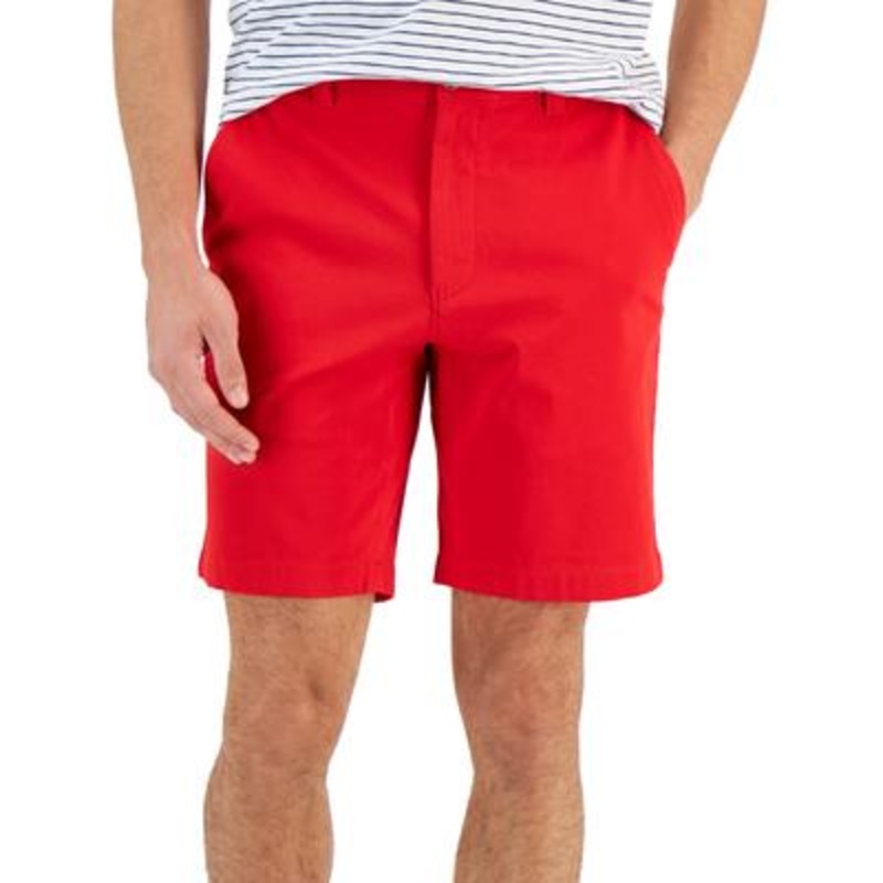 Club Room Men's Regular-Fit 9 4-Way Stretch Shorts Red 38