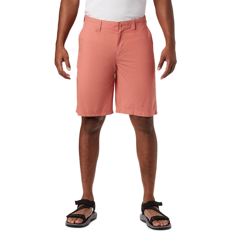 Columbia Men's 10" Washed Out Short Dark Coral Orange 36"