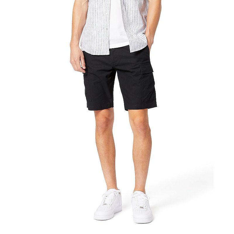 Dockers Men's Big and Tall Smart 360 Tech Cargo 9" Shorts Black 48