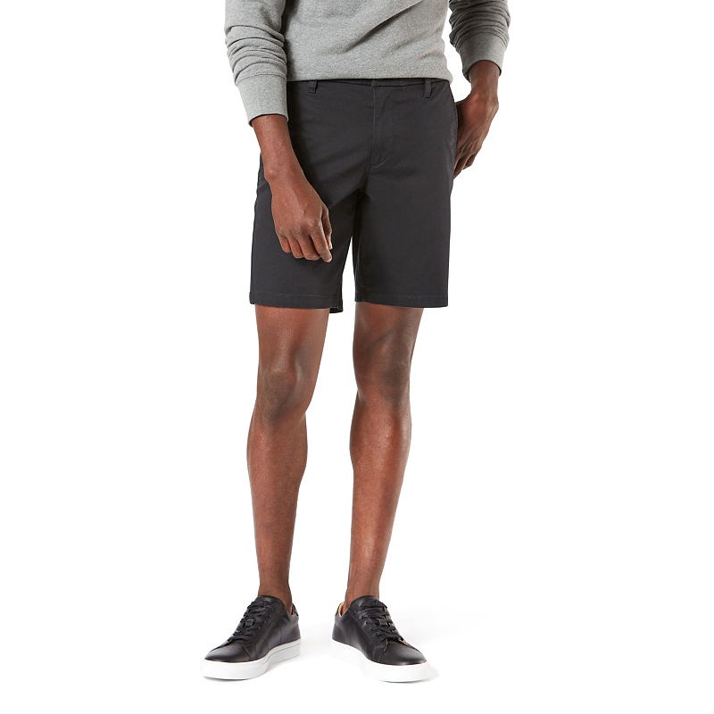 Dockers Men's Big and Tall Ultimate 9.5" Shorts Black 48"