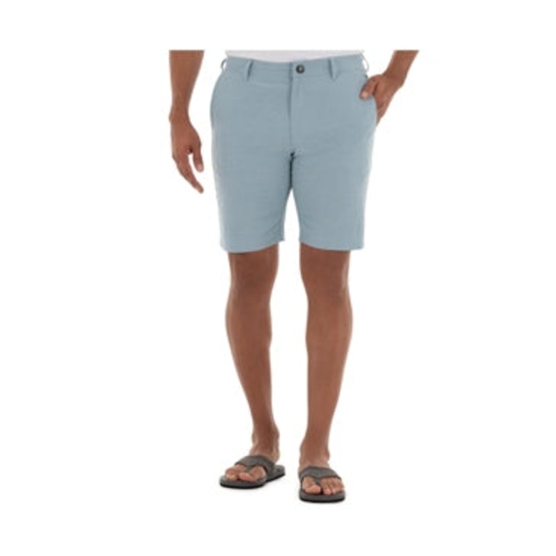 Guy Harvey Mens Hybrid Flat Front Heathered Shorts 36