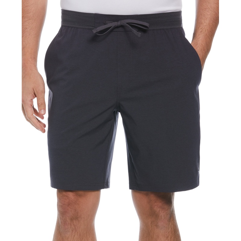 Pga Tour Men's 9 Pull on Golf Shorts Caviar Grey Medium