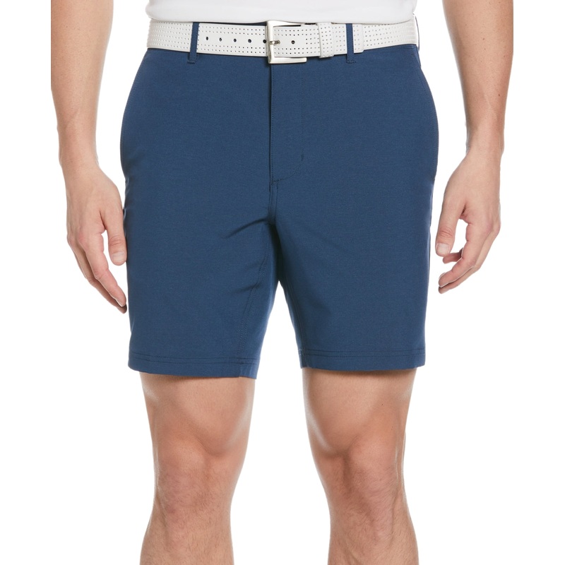 Pga Tour Men's Flat Front Cross Over 8" Golf Shorts Insignia Blue 42