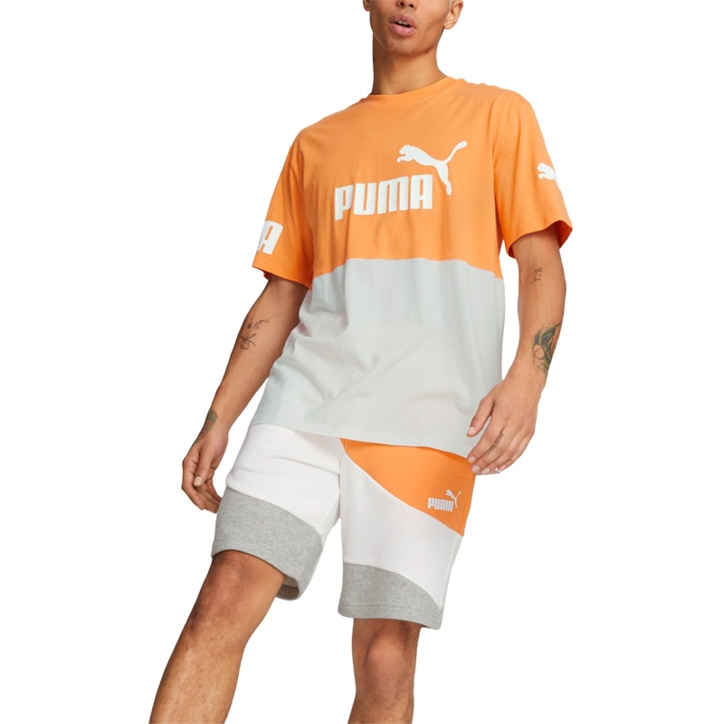 Puma Men's Power Colorblocked 9" Fleece Shorts Large