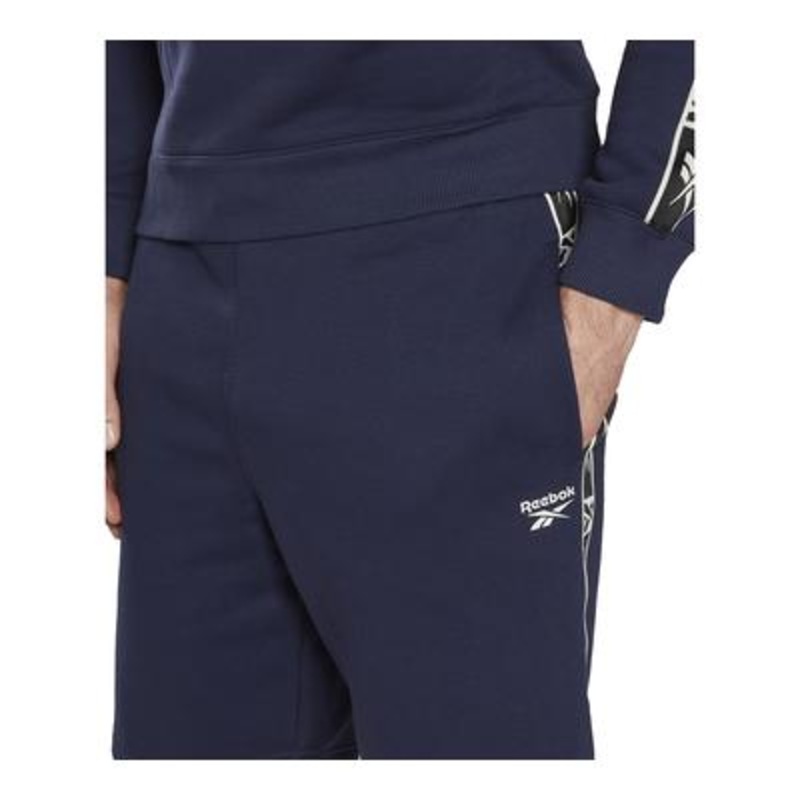 Reebok Men's Training Essentials Logo Tape Drawstring Shorts Vector Navy Medium