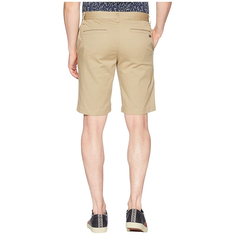 Rvca Mens Beige Flat Front Stretch Shorts 30