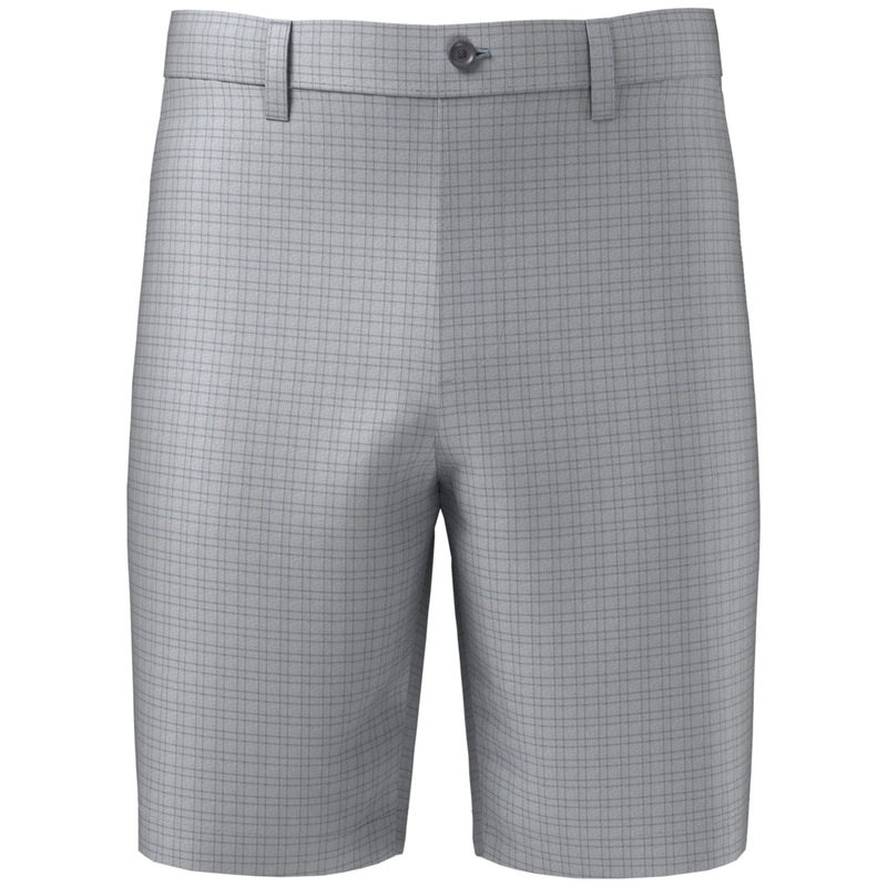 PGA TOUR Apparel Men's Flat Front Mini Geo Print Golf Shorts Tradewinds Gray 40"