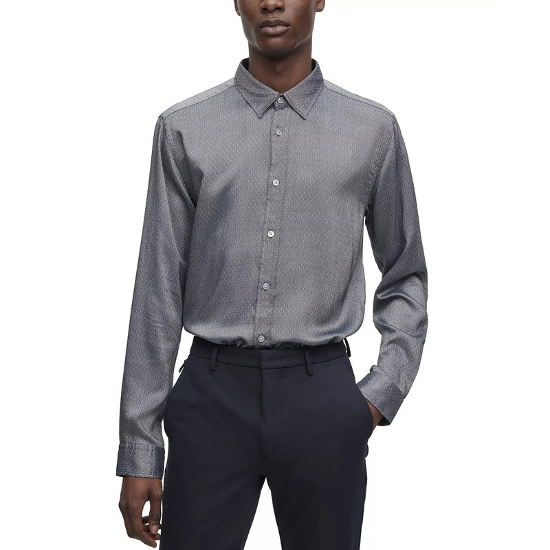 Boss by Hugo Boss Men's Slim-Fit Shirt - Dark Blue