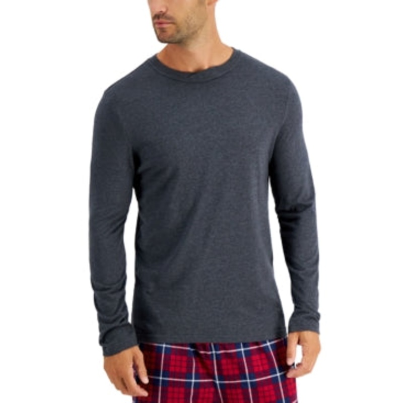Club Room Men's Chatham Knit Long Sleeve Seep T Shirt Grey XXL