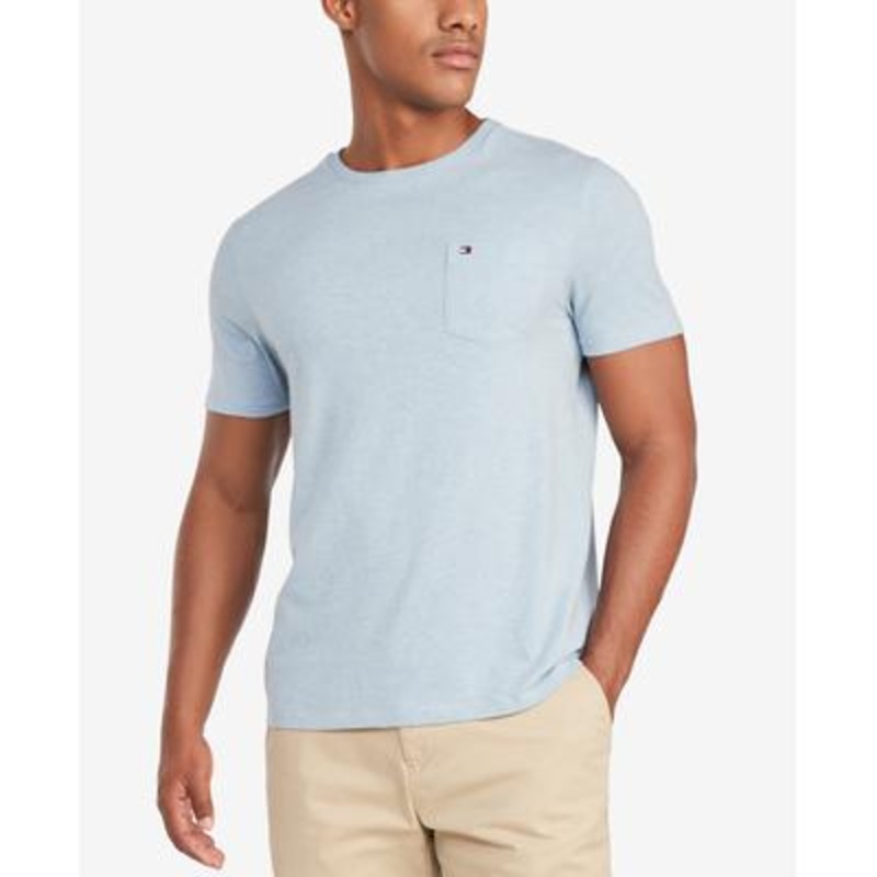Tommy Hilfiger Men's Big & Tall Crewneck Pocket T-Shirt Malaga Blue 3XL