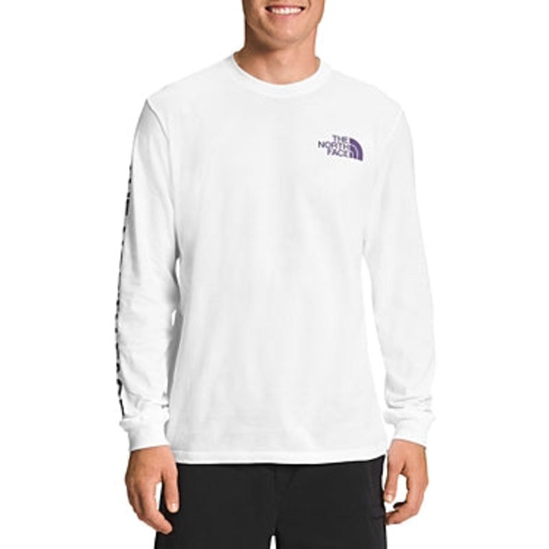 The North Face Mens Long Sleeve Hit Graphic T Shirt White 2XL