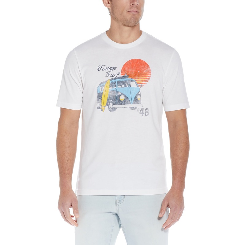 Weatherproof Vintage Men's Graphic Short Sleeve T Shirt White Small