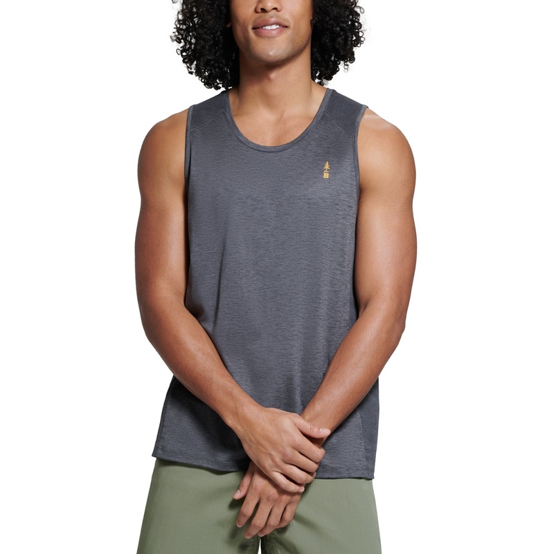Bass Outdoor Men's Cliff Core Base Layer Sleeveless Tank Grey Large