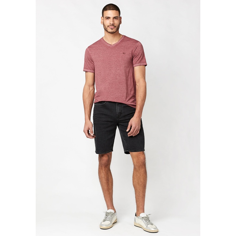 Buffalo David Bitton Men's Burnout Kanek Short Sleeve V Neck T Shirt Medium