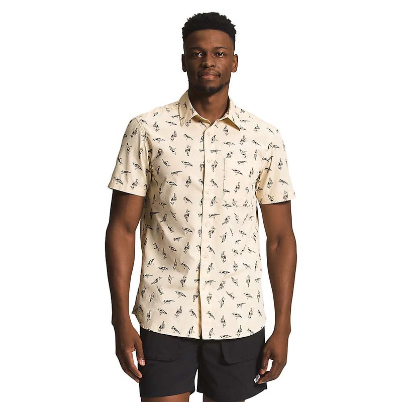 The North Face Men's Baytrail Pattern Button Down Shirt Yellow Small