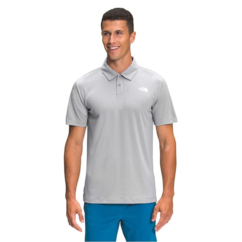 The North Face Men's Wander Short Sleeve Polo Shirt Grey Medium