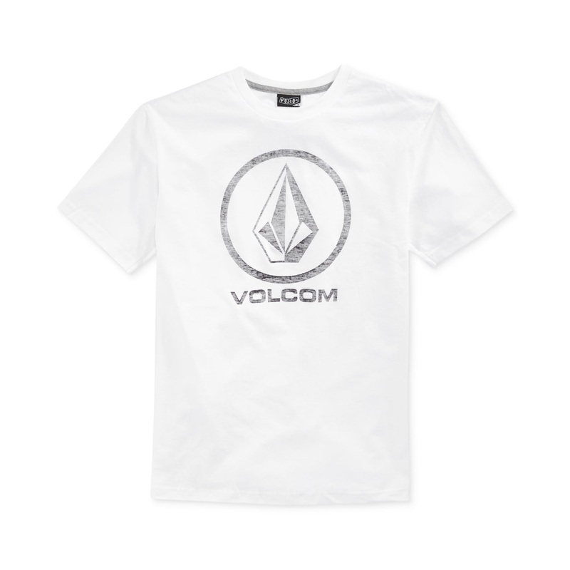 Volcom Men's Corpo Push Graphic Print Logo Short Sleeve T Shirt White 2XL