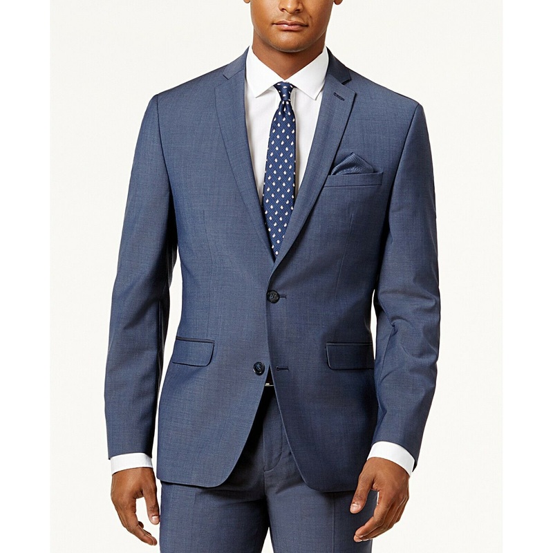 Bar III Men's Slim-Fit Active Stretch Suit Jacket 42S Blue Sport Coat