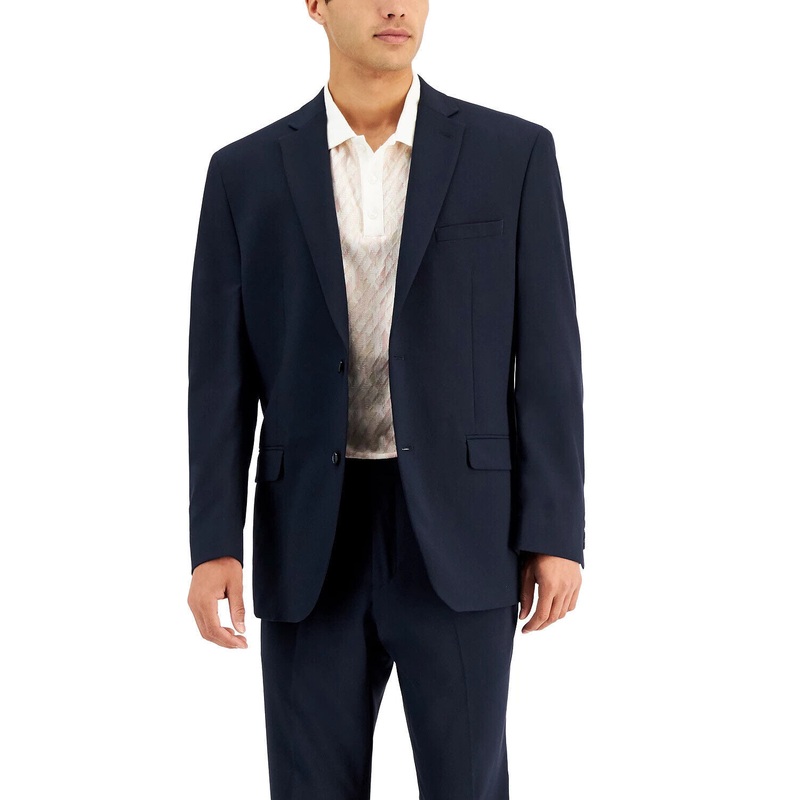 Marc New York by Andrew Marc Men's Modern Fit Suit Jacket 40L Navy JACKET ONLY