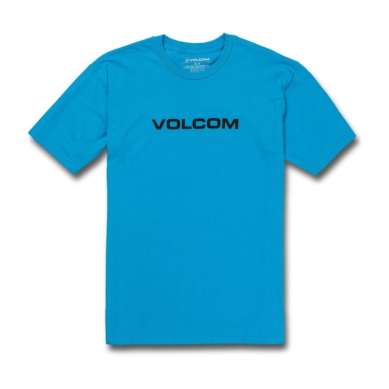Volcom Men's Euro Short Sleeves T shirt XXL 2XL Blue Turquoise