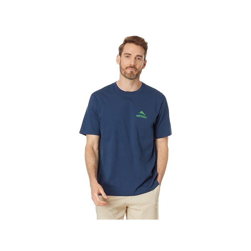 Tommy Bahama Mens Grassy Conditions Short Sleeve T Shirt Blue 2XL