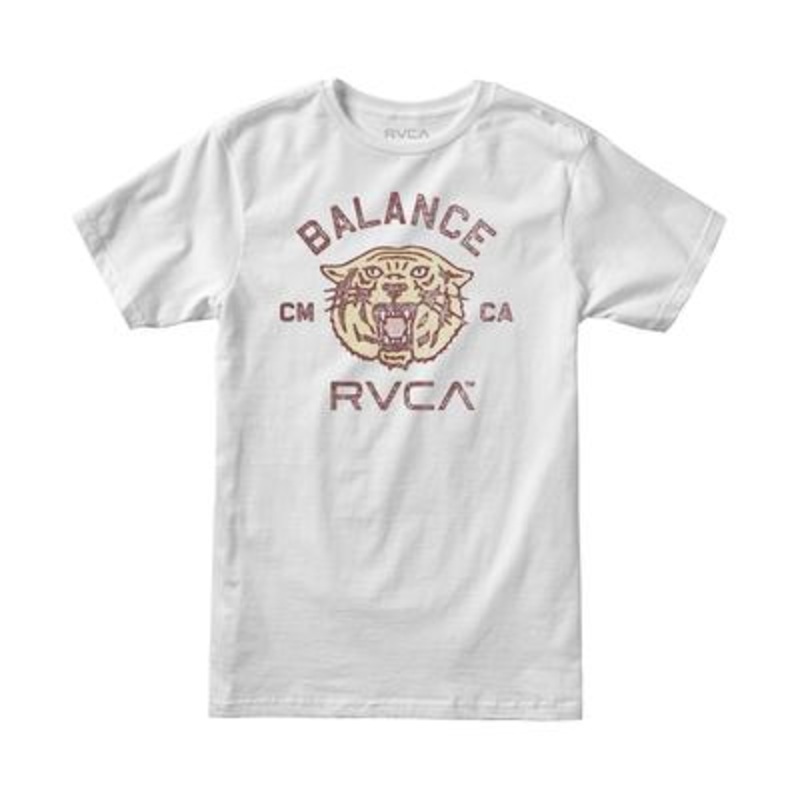 Rvca Men's Short Sleeve Squadron T Shirt White Large