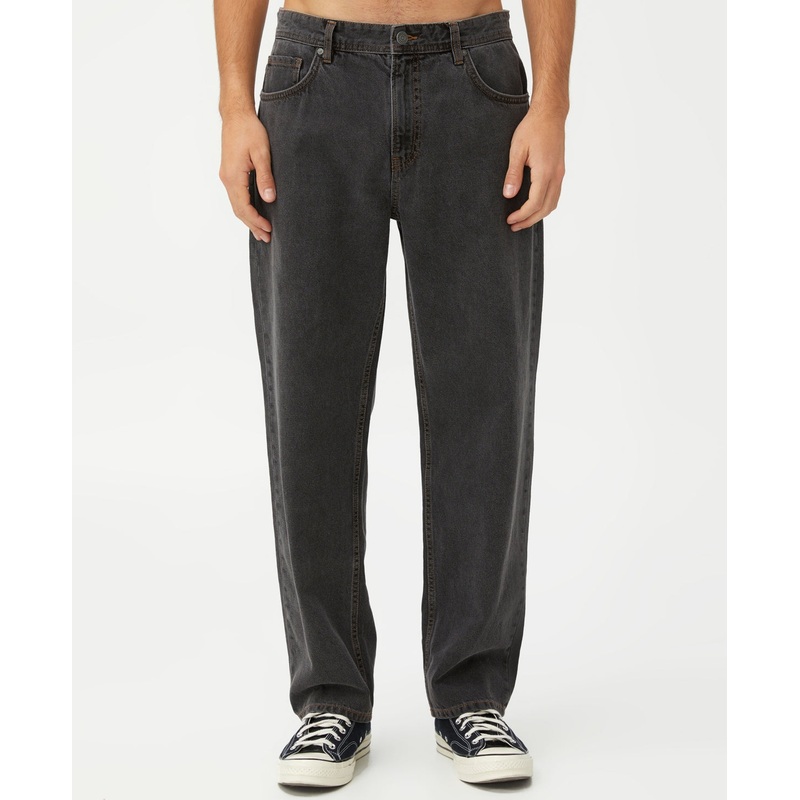 Cotton On Men's Baggy Jeans Grunge Black 36 x 32 Waist