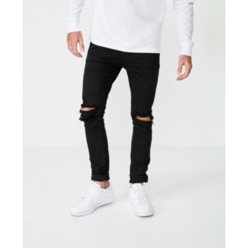 Cotton On Men's Super Skinny Black Jeans 32 x 32