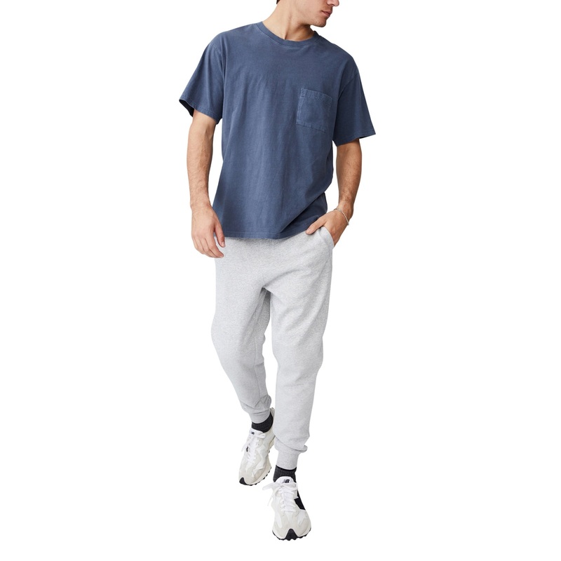 Cotton On Men's Trippy Slim Trackie Pants Peached Gray Marle Sweatpants XXl