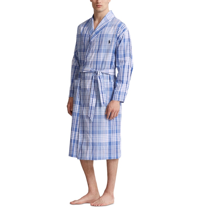 Polo Ralph Lauren Mens Woven Robe Blue Small Medium