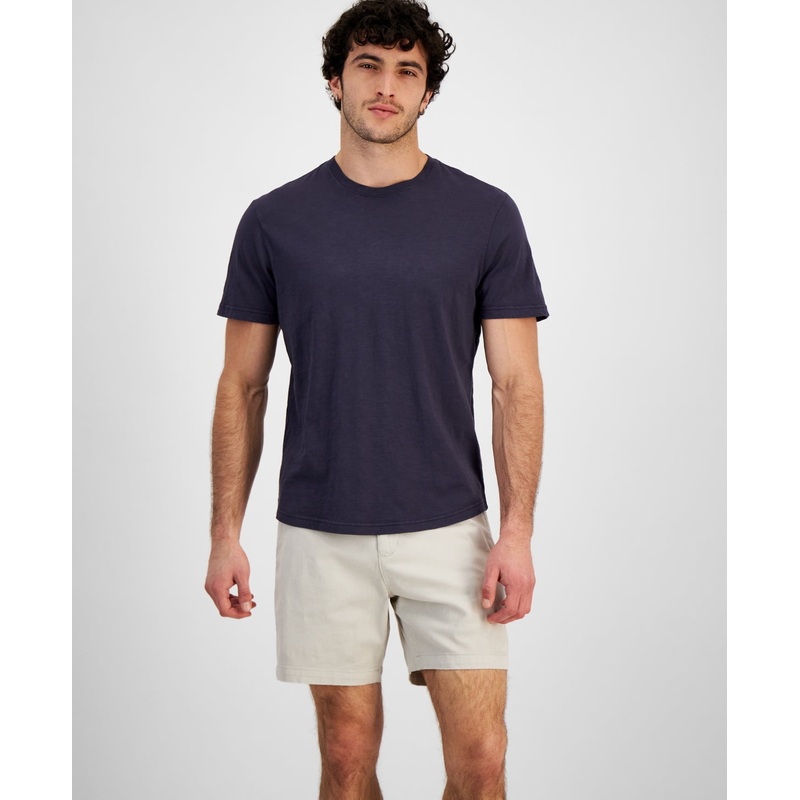 Sun + Stone Men's Sun Kissed Regular Fit Curved Hem T Shirt Blue Medium
