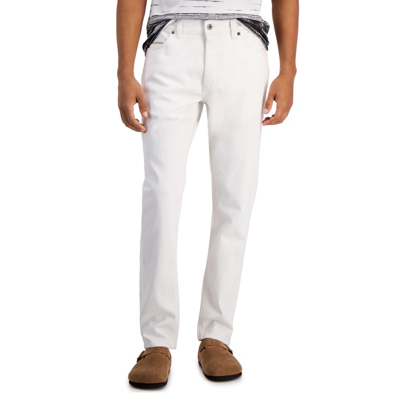 Sun + Stone Men's Vince Athletic Slim Fit Jeans White Size 32