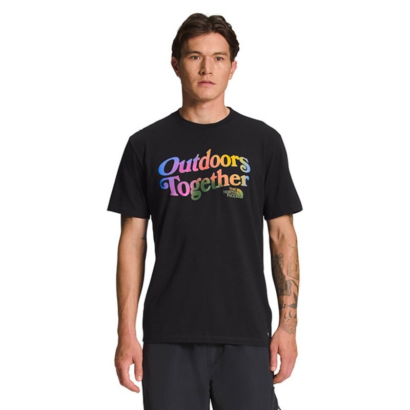 The North Face Men's Pride Short Sleeve Crewneck Graphic T Shirt Black Medium
