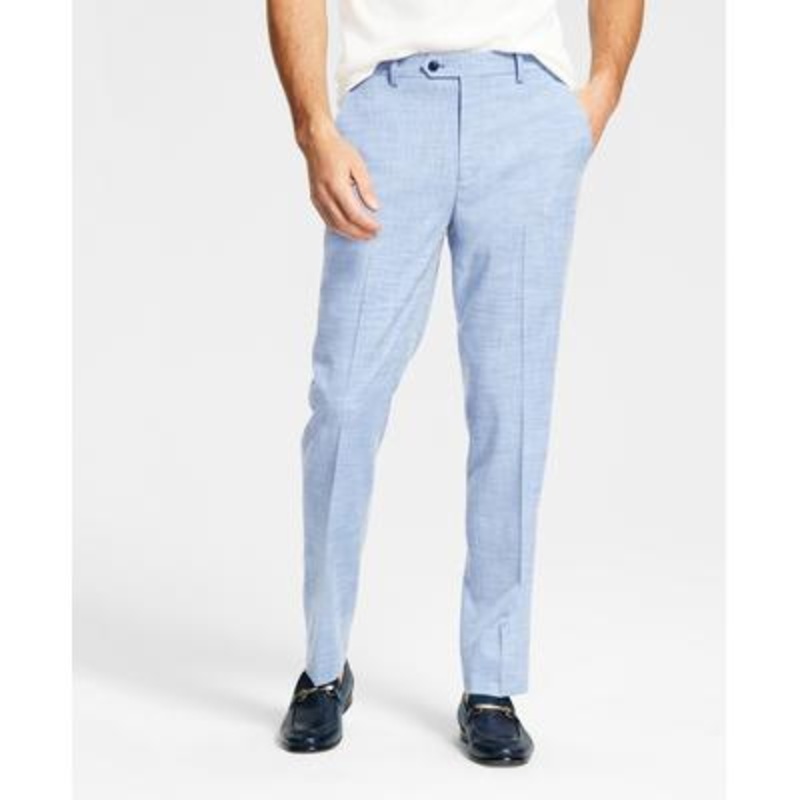 Alfani Men's Slim Fit Stretch Solid Dress Pants Blue 36 x 34