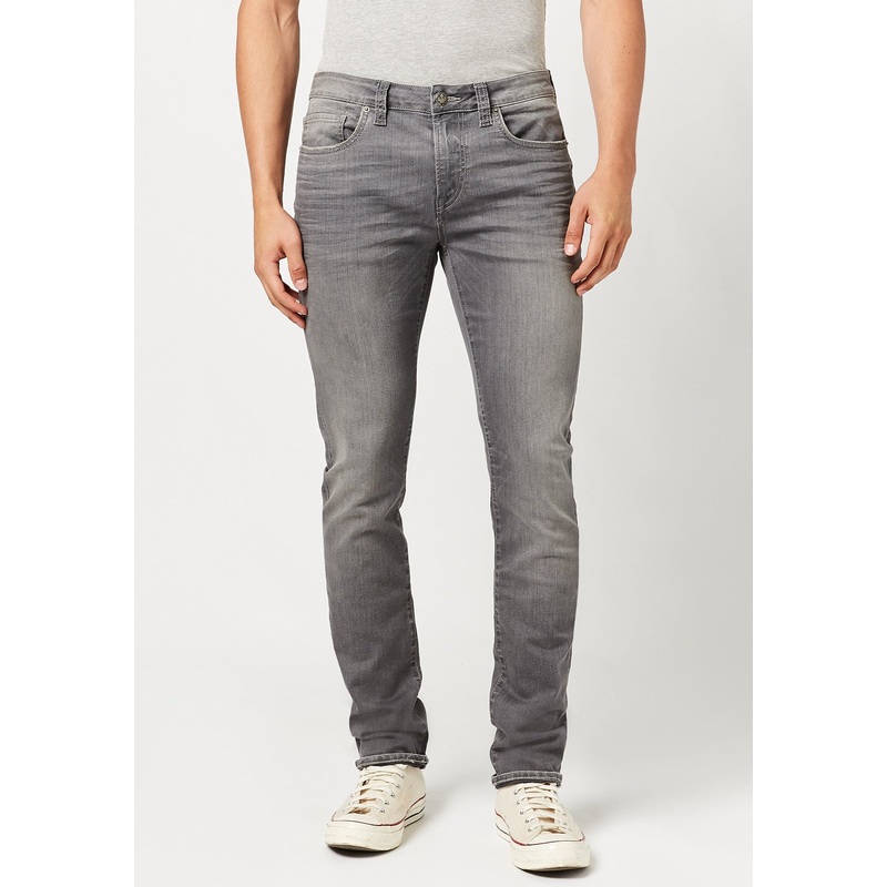 Buffalo David Bitton Men's Slim Fit Ash Denim Stretch Jeans Grey 34 x 30