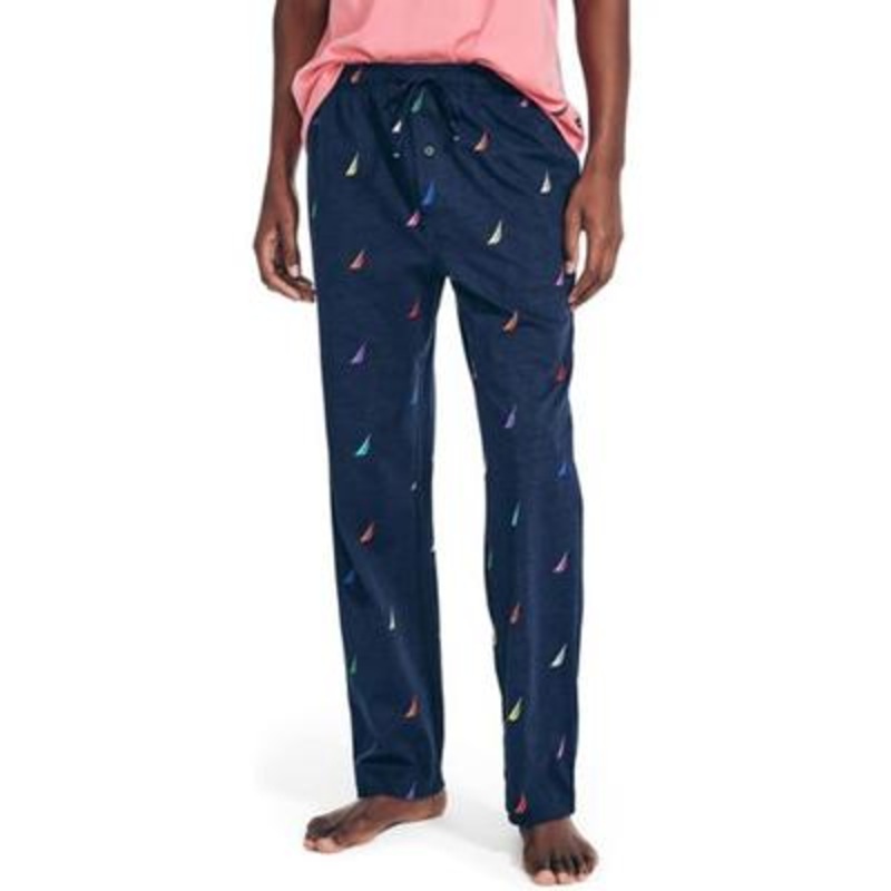 Nautica Men's Pride J Class Print Sleep Pants Navy Blue Large