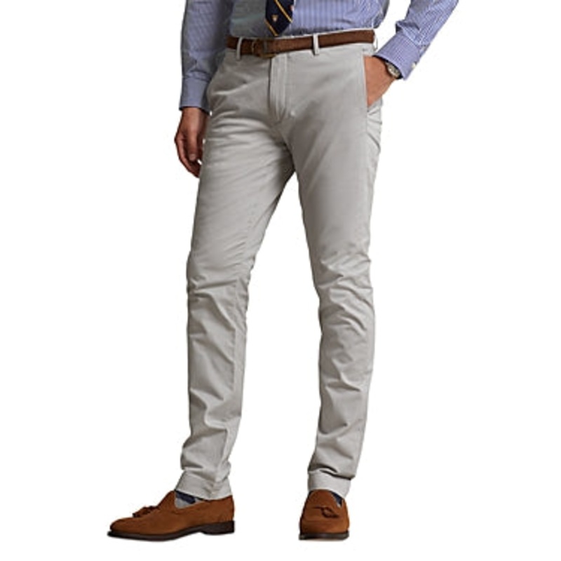 Polo Ralph Lauren Men's Slim Fit Chino Pants Soft Grey 42 x 32