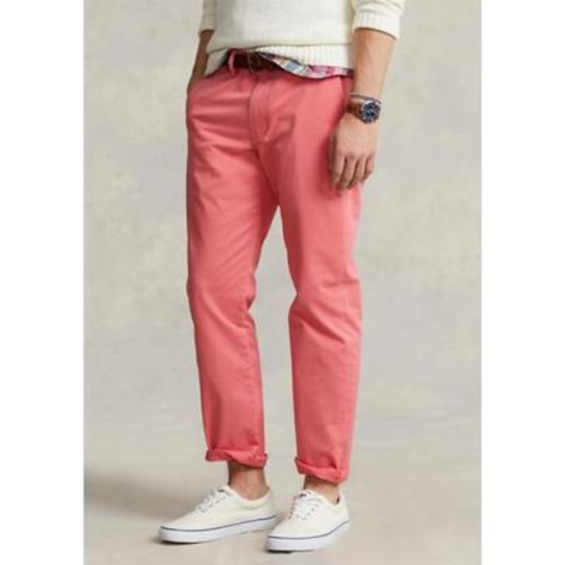 Polo Ralph Lauren Men's Stretch Straight Fit Chino Pants Pale Red  38 x 30