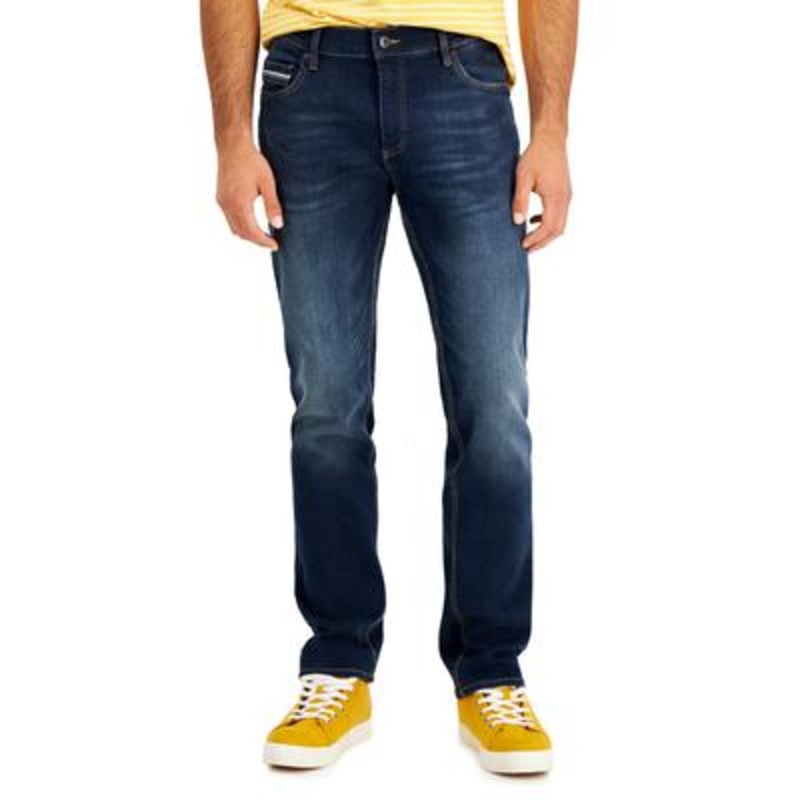 Sun + Stone Men's Jeff Straight-Fit Jeans Dark Blue Wash 30 x 30
