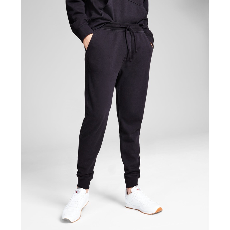And Now This Men's Soft Knit Fleece Jogger Pants Black Small