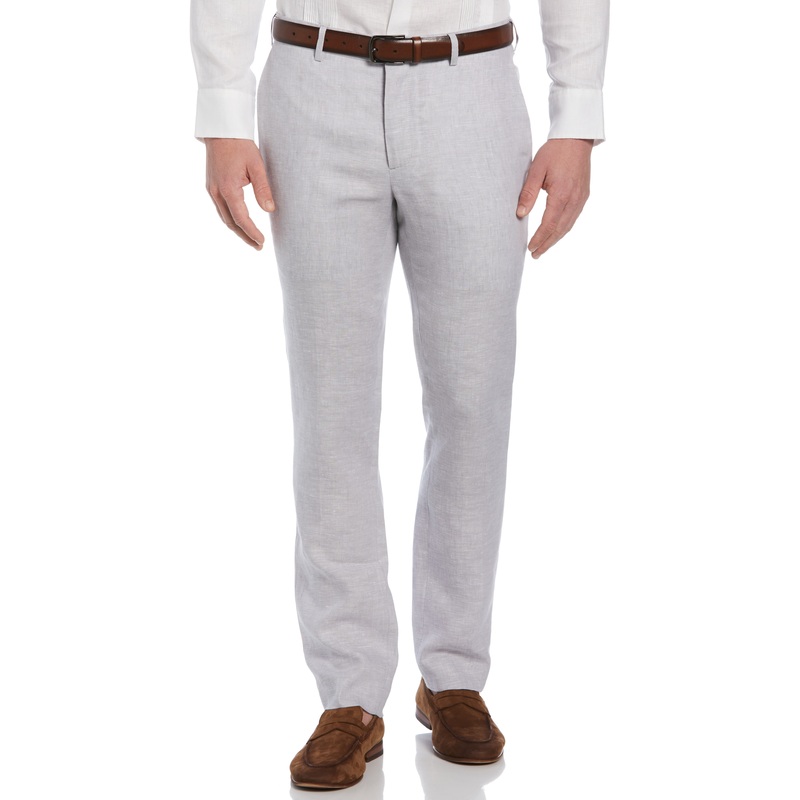 Cubavera Collection Men's Delave Flat Front Dress Pants Sleet Grey 32 X 32