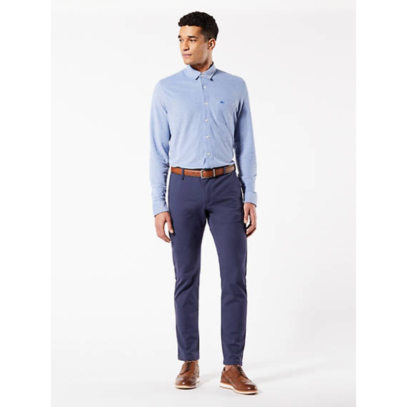 Dockers Men's Alpha Tapered-Fit Stretch Chino Pants Blue 36 x 30