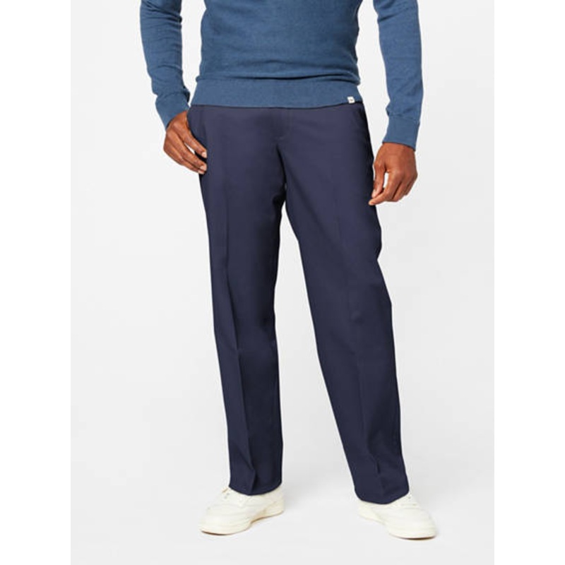Dockers Mens Signature Khakis Relaxed Fit Pants Blue 34 X 30