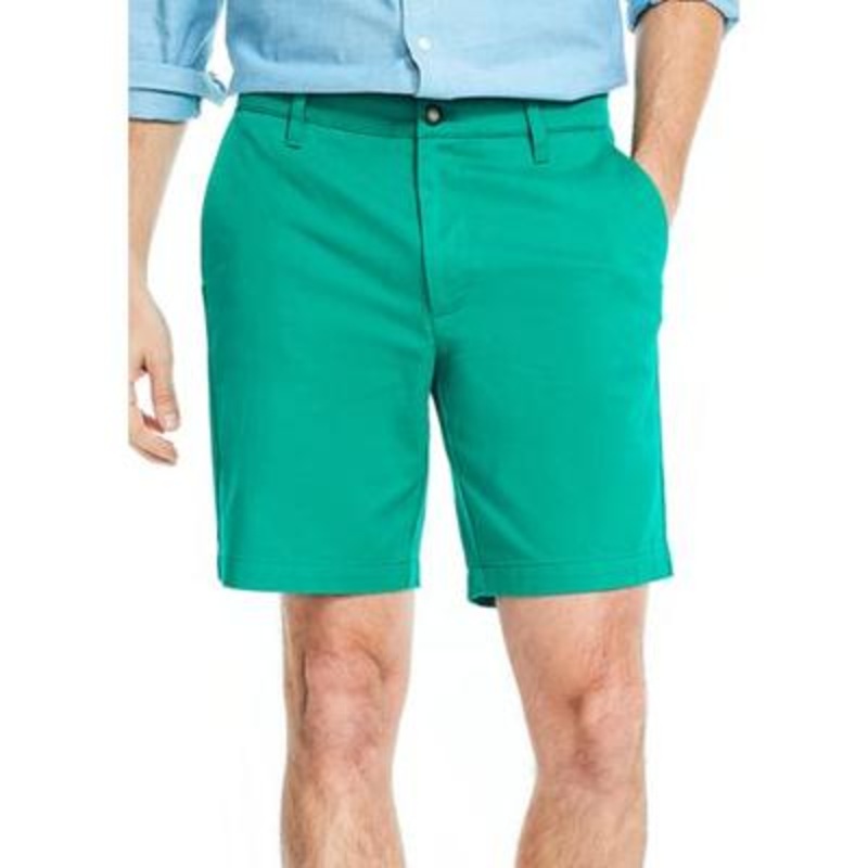 Nautica Classic-Fit 8.5" Stretch Chino Flat Front Deck Short Pepper Green 40
