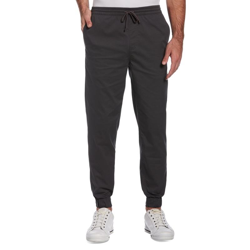 Pga Tour Men's Stretch Drawstring Golf Jogger Pants Grey Large