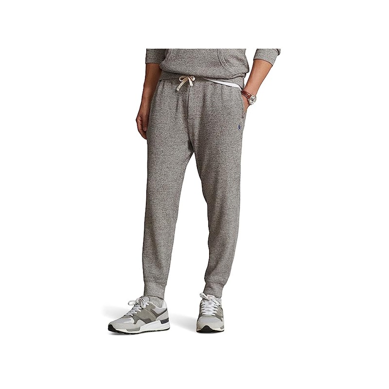 Polo Ralph Lauren Mens Waffle-Knit Jogger Pants Grey Small