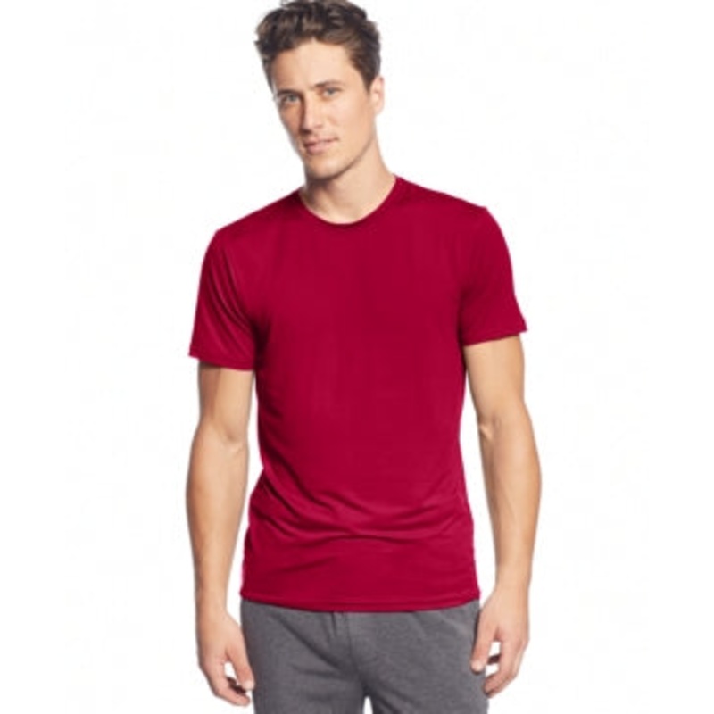 32 Degrees Men's Cool Soft Light Weight Crewneck Sleep T Shirt Berry Red Small
