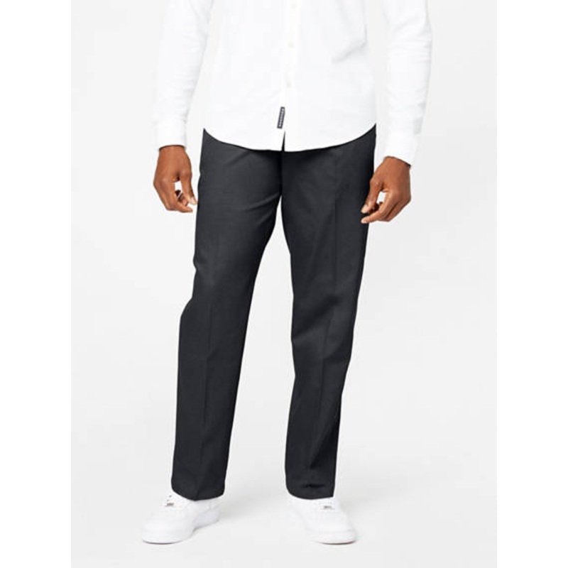 Dockers Men's Signature Classic Fit Pleated Creased Khaki Pants Grey 30 x 32